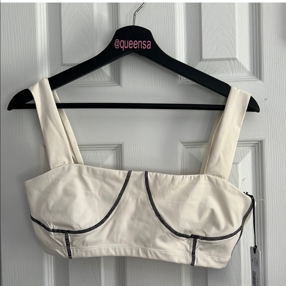 WEWOREWHAT Seamed Corset Crop Top
